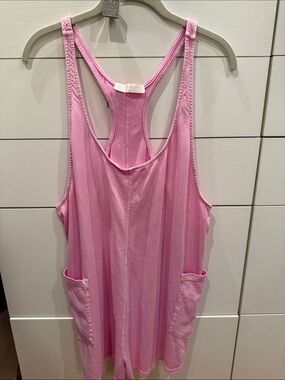 Spiritual Gangster Light Pink Racerback Romper with Pockets